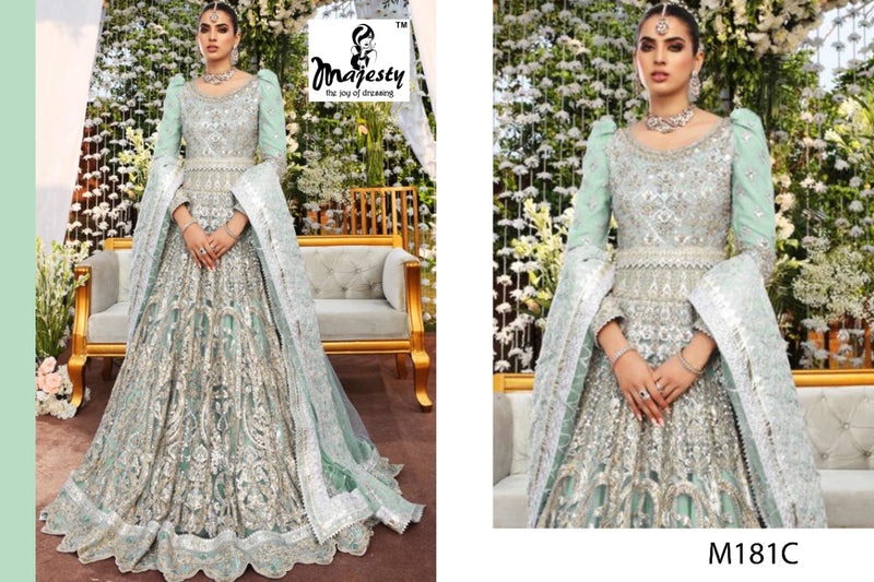 Majesty Noory Vol 5 Butterfly Net Heavy Designer Pakistani Style Wedding Wear Salwar Suits