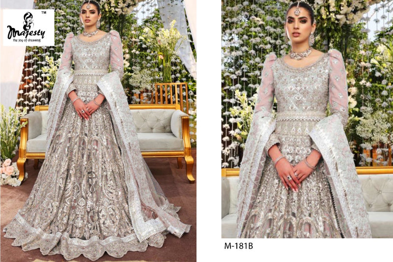 Majesty Noory Vol 5 Butterfly Net Heavy Designer Pakistani Style Wedding Wear Salwar Suits