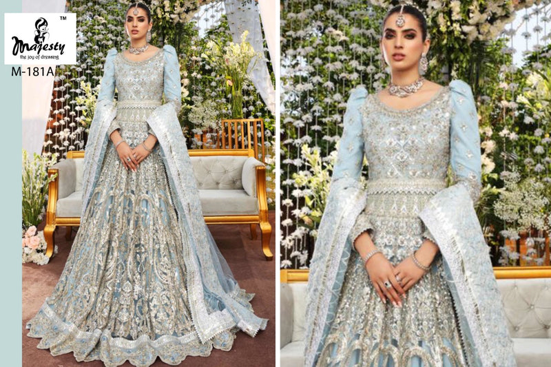 Majesty Noory Vol 5 Butterfly Net Heavy Designer Pakistani Style Wedding Wear Salwar Suits