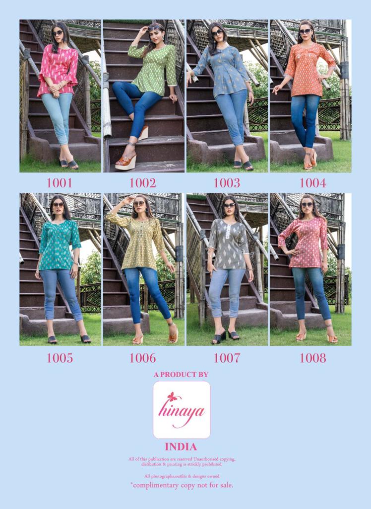 Hinaya Nora Vol 2 Rayon With Heavy Beautiful Work Stylish Designer Shorts Fancy Kurti