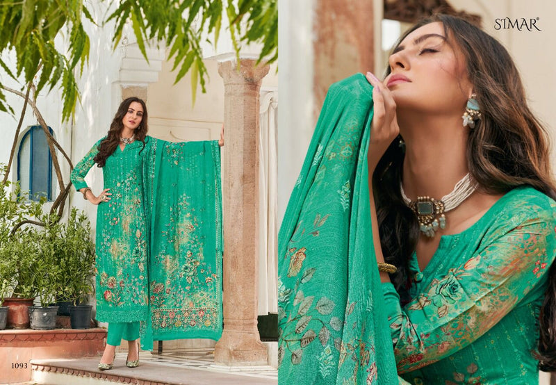 Simar Glossy Noura Muslin Viscose Printed With Embroidery Work stylish Designer Salwar Suit