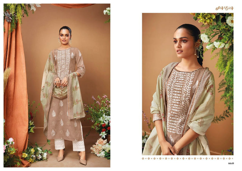 Jay Vijay Now Its New Cotton Printed Party Wear Salwar Kameez With Embroidery