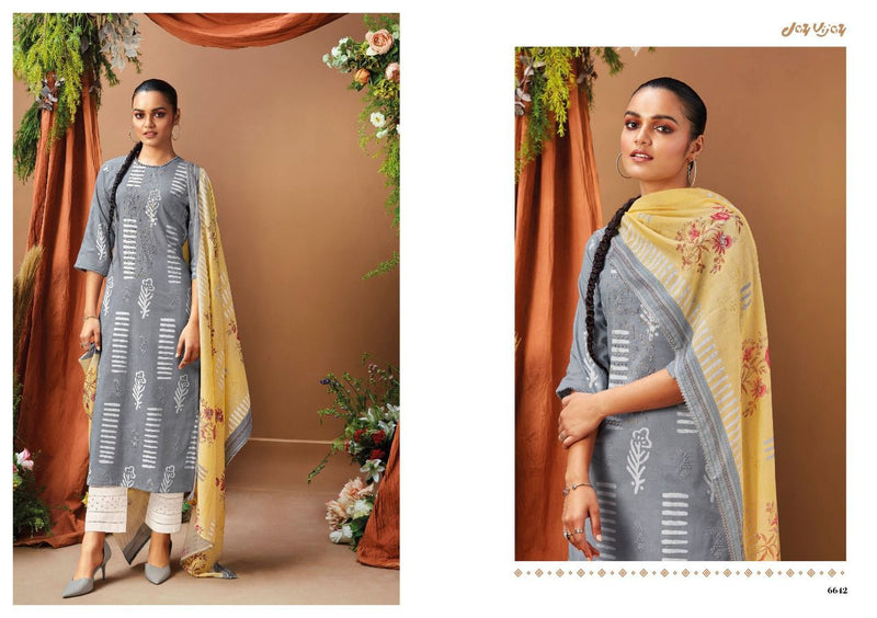 Jay Vijay Now Its New Cotton Printed Party Wear Salwar Kameez With Embroidery