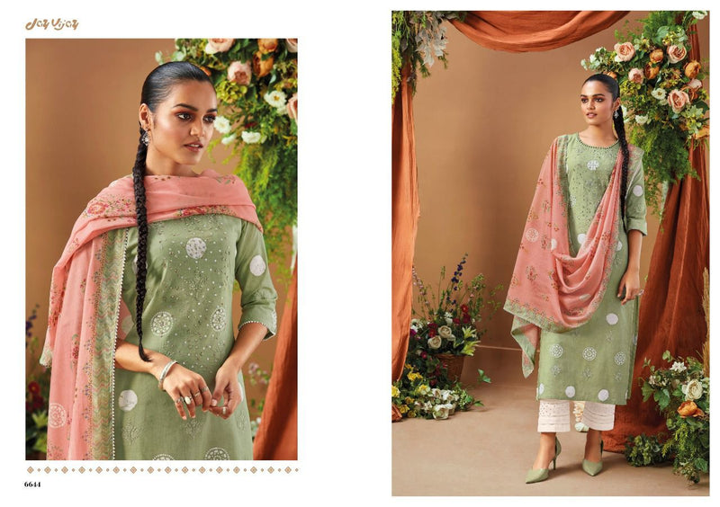 Jay Vijay Now Its New Cotton Printed Party Wear Salwar Kameez With Embroidery