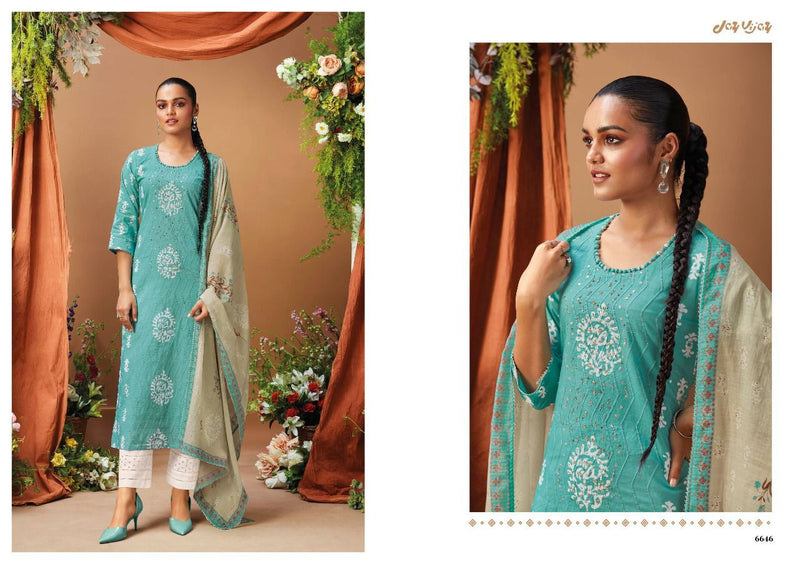 Jay Vijay Now Its New Cotton Printed Party Wear Salwar Kameez With Embroidery