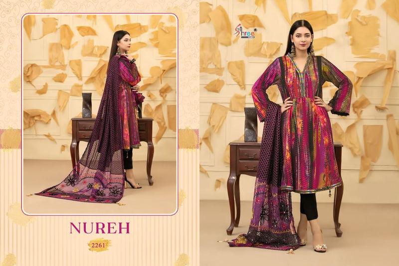 Shree Fabs Nureh Cotton Printed Pakistani Style Party Wear Salwar Suits