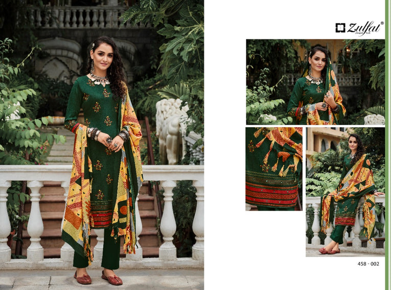 Zulfat Nusrat Pashmina Printed With Heavy Hand Work Stylish Designer Casual Wear Salwar Kameez