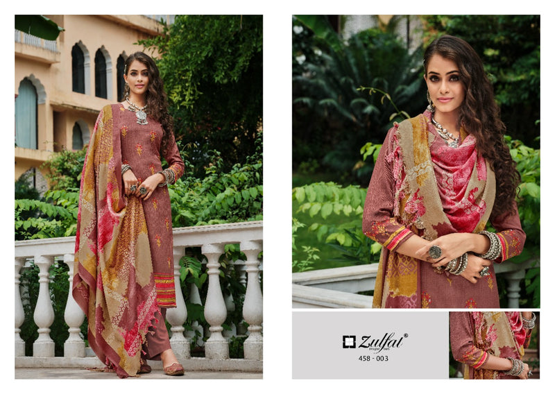 Zulfat Nusrat Pashmina Printed With Heavy Hand Work Stylish Designer Casual Wear Salwar Kameez