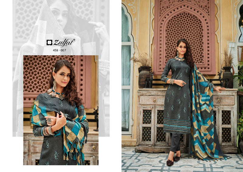 Zulfat Nusrat Pashmina Printed With Heavy Hand Work Stylish Designer Casual Wear Salwar Kameez