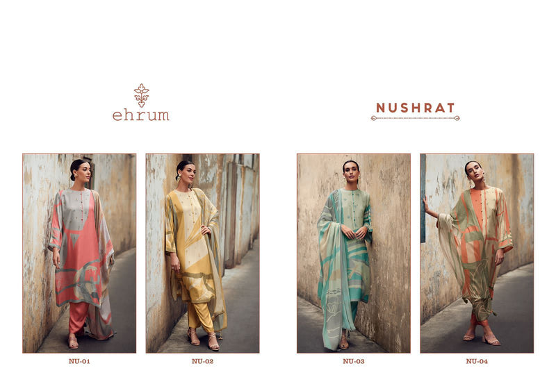Varsha Nusrat Muslin silk With Fancy Stylish Designer Party Wear Salwar Suit