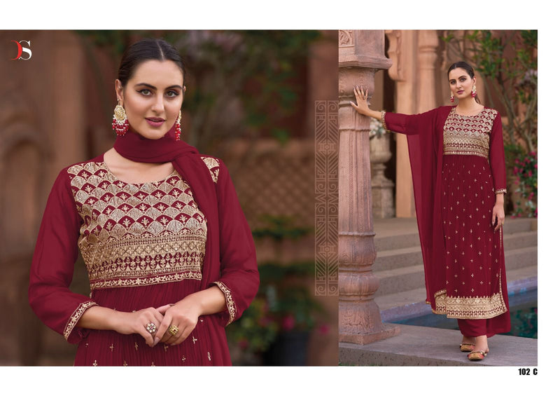 Deepsy Suits Naira Georgette Crush Heavy Embroidery Fancy Designer Partywear Salwar Kameez