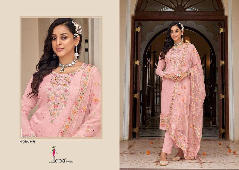 Eba Lifestyle Nyra Vol 5 Viscose Silk With Beautiful Heavy Embroidery Work Stylish Designer Salwar Kameez