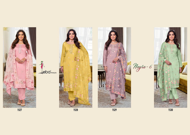 Eba Lifestyle Nyra Vol 6 Viscose Silk With Fancy Work Stylish Designer Party Wear Fancy Salwar Kameez