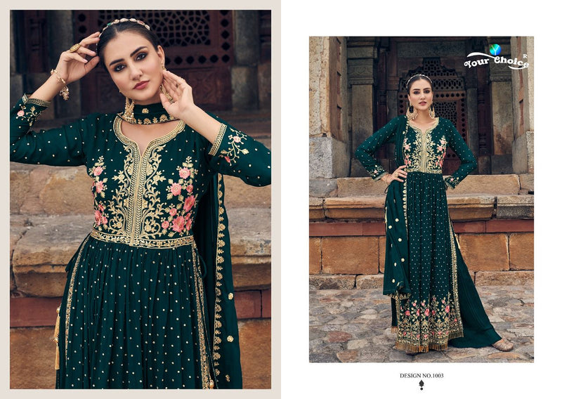 Your Choice Nysa Georgette With Heavy Embroidery Work Stylish Designer Wedding Wear Casual Look Long Kurti