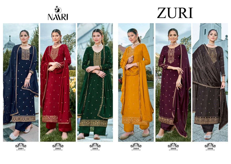 Naari Zuri Parampara Silk Heavy Embroidery Diamond Work Salwar Suit