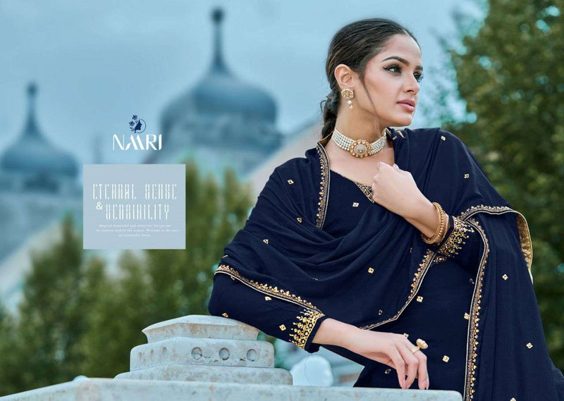 Naari Zuri Parampara Silk Heavy Embroidery Diamond Work Salwar Suit
