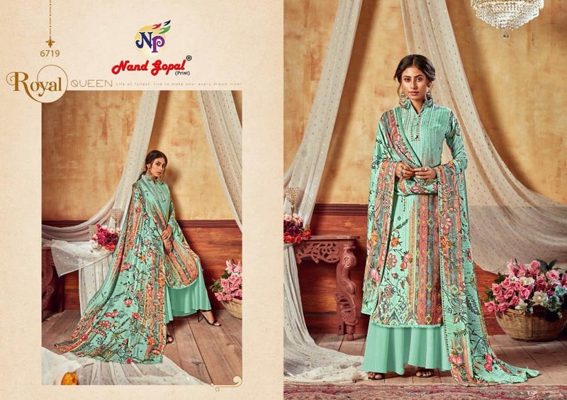 Nand Gopal Taj Pure Cotton With Fancy Karachi Printed Exclusive Look Salwar Kameez With Dupatta