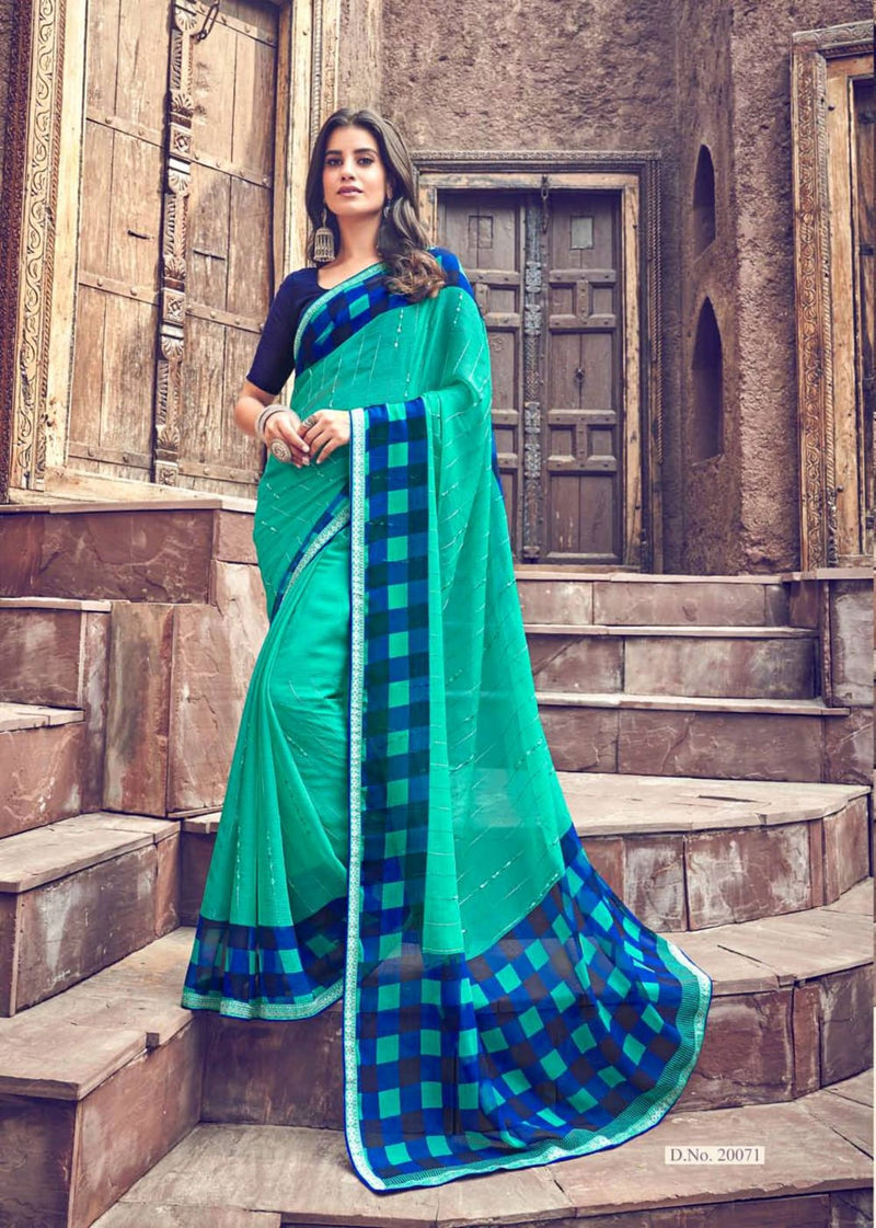Sanskar Fashion Nayna Hit Bright With Fancy Work Sarees In Chiffon