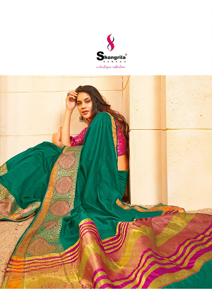 Shangrila Nikita Silk Fancy Saree With Weaving Blouse In Soft Silk