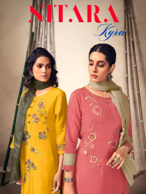 Nitara Launch By Kyra Pure Viscose With Embroidery Work Designer Readymade Salwar Suits