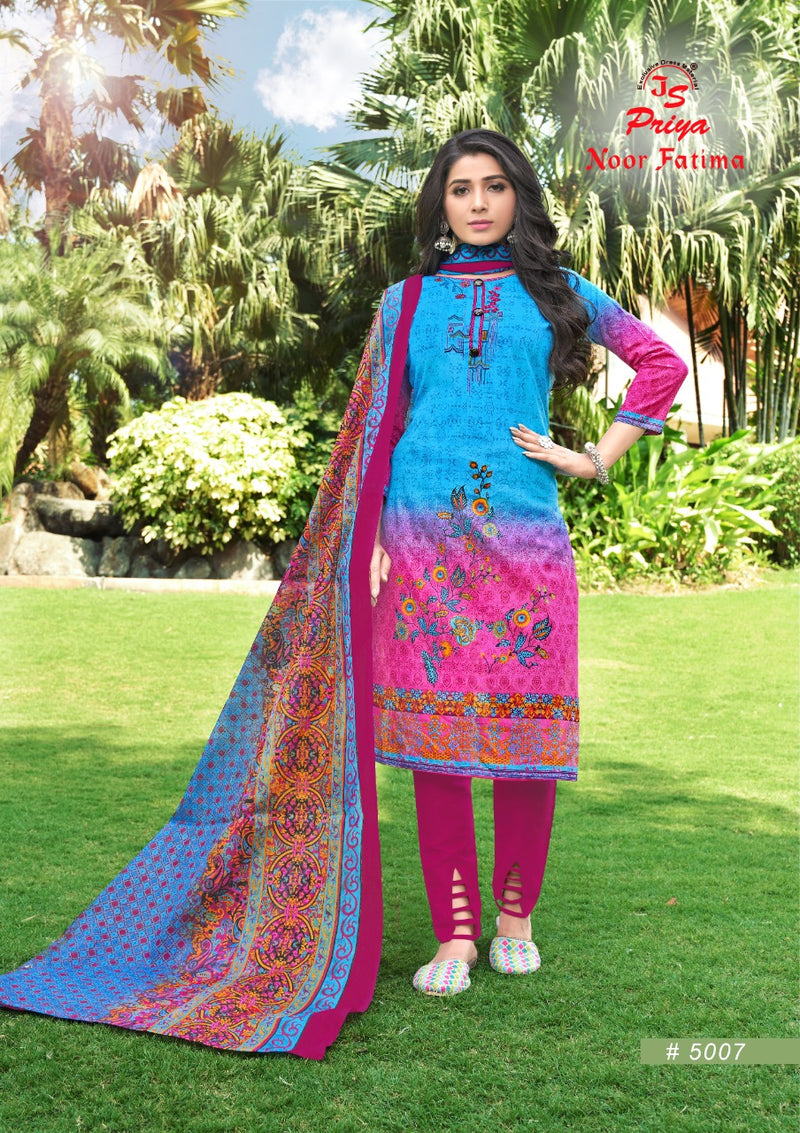Noor Fatima Vol 5 By Karachi Cotton Pure Cotton Exclusive Designer Regular Wear Salwar Suits With Dupatta