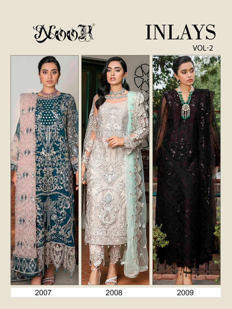 Noor Inlays Vol 2 Goergette With Heavy Embroidered Work Pakistani Suit