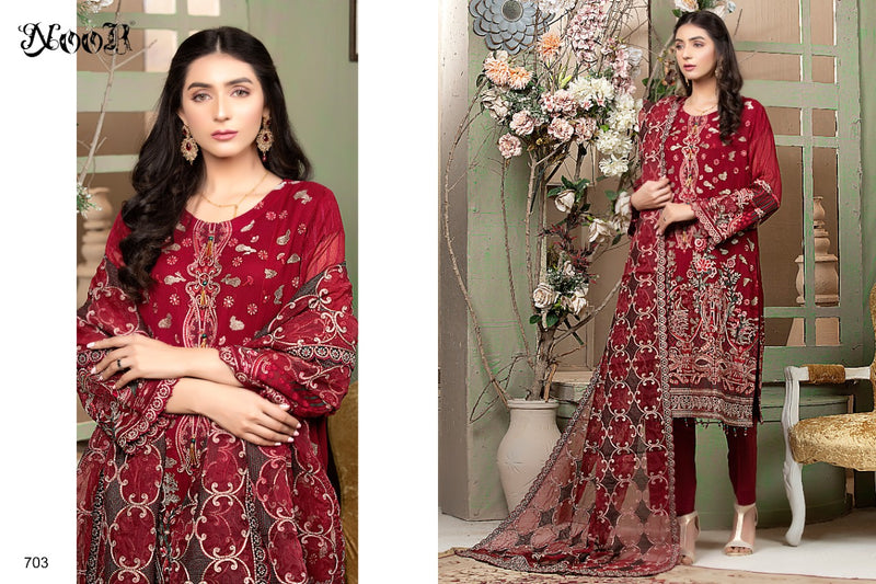 Noor Ramsha Vol 3 Georgette Heavy Embroidery Work Pakistani Salwar Kameez