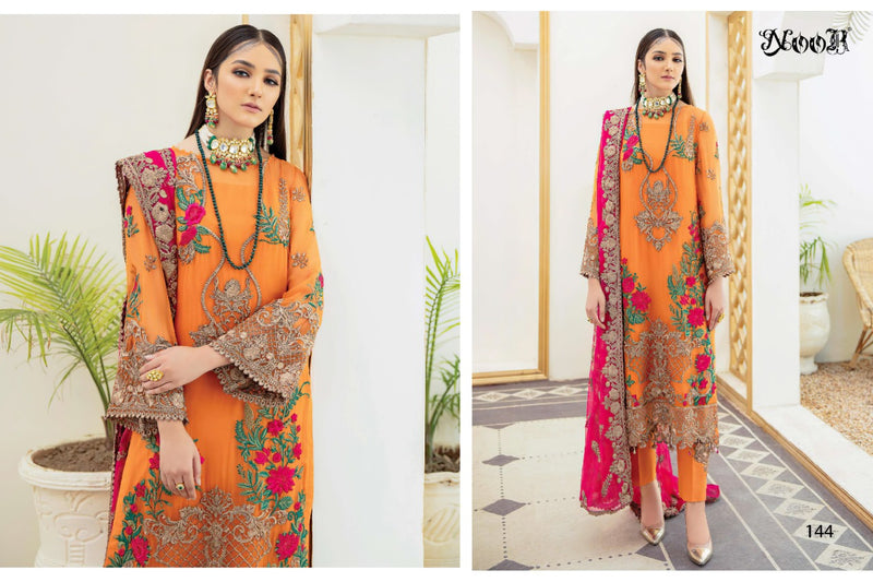 Noor Textile Launching By Poshak Georgette With Heavy Embroidery Work Fancy Pakistani Salwar Suits With Dupatta