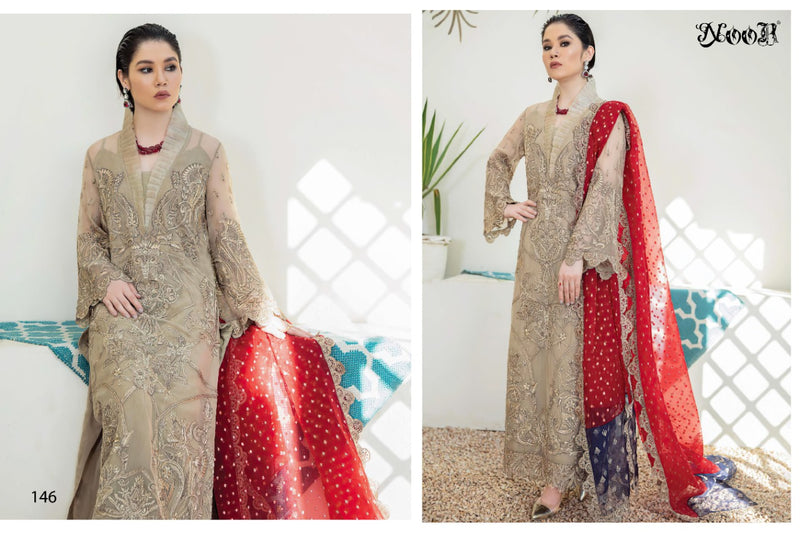Noor Textile Launching By Poshak Georgette With Heavy Embroidery Work Fancy Pakistani Salwar Suits With Dupatta
