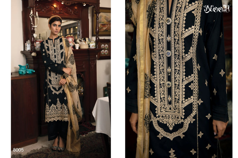 Noor Textile Qalamkar Cotton Gorgeous Look Embroidery Work Pakistani Salwar Kameez