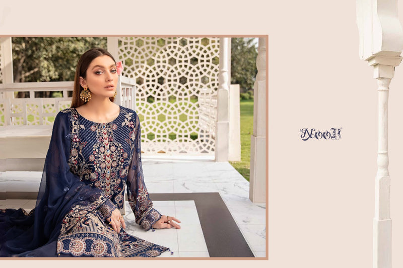 Noor Textile Ramsha Georgette With Heavy Embroidery Work Exclusive Pakistani Salwar Kameez