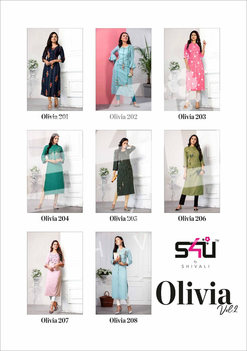 S4u Shivali Fashion Olivia Vol 2 Wear Kurti In Fancy