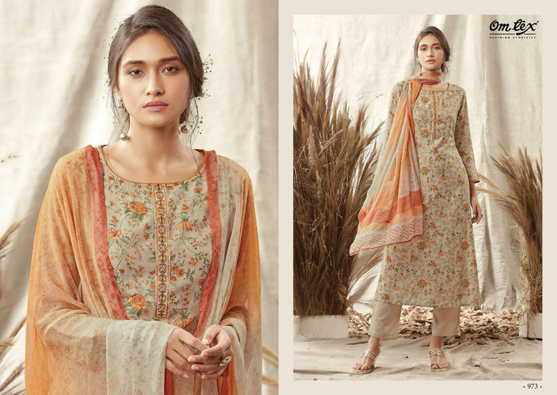 Omtex Aamya Digital Print Hand Work Salwar Suit In Silk