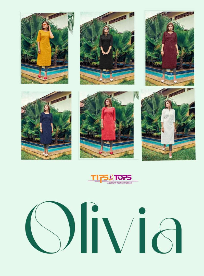 Olivia Vol 2 Rayon Chikan Sequence Work Fancy  Kurti