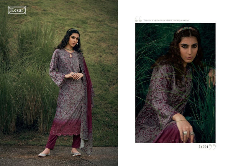 Kesar Karachi Paisley Velvet With Fancy & Embroidery Work Stylish Designer Casual Wear Salwar Suit