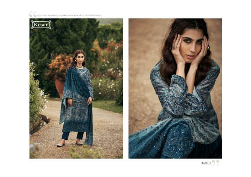 Kesar Karachi Paisley Velvet With Fancy & Embroidery Work Stylish Designer Casual Wear Salwar Suit