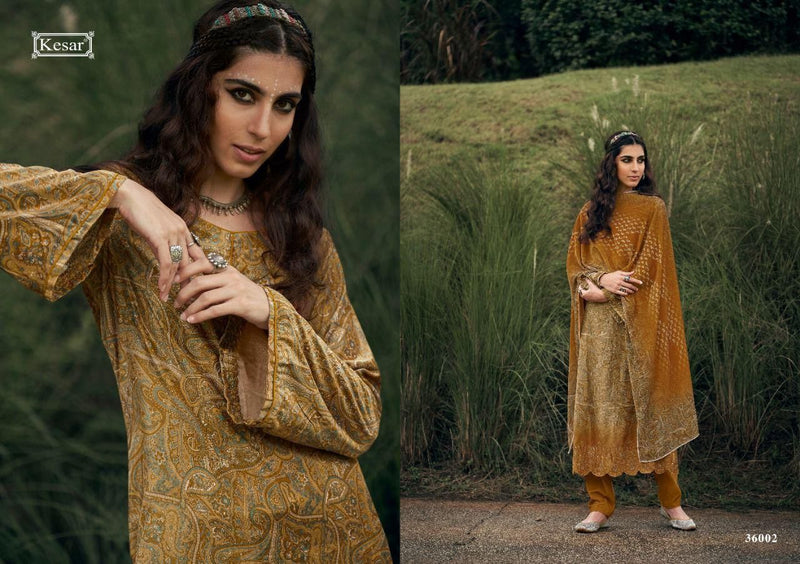 Kesar Karachi Paisley Velvet With Fancy & Embroidery Work Stylish Designer Casual Wear Salwar Suit