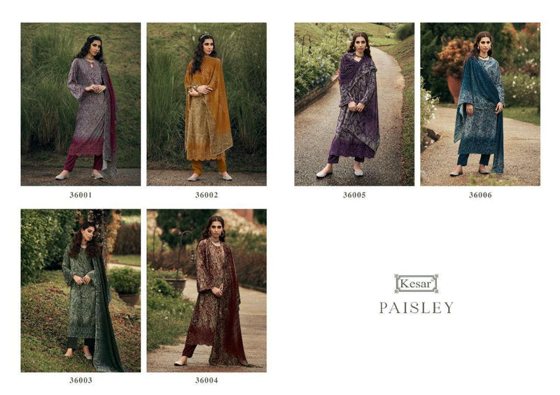 Kesar Karachi Paisley Velvet With Fancy & Embroidery Work Stylish Designer Casual Wear Salwar Suit
