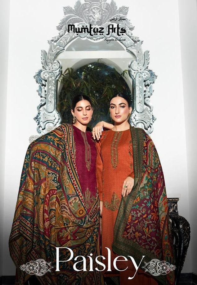 Mumtaz Arts Paisley Shifli Edition Vol 1 Pashmina With Heavy Embroidery Work Stylish Designer Casual Wear Salwar Kameez