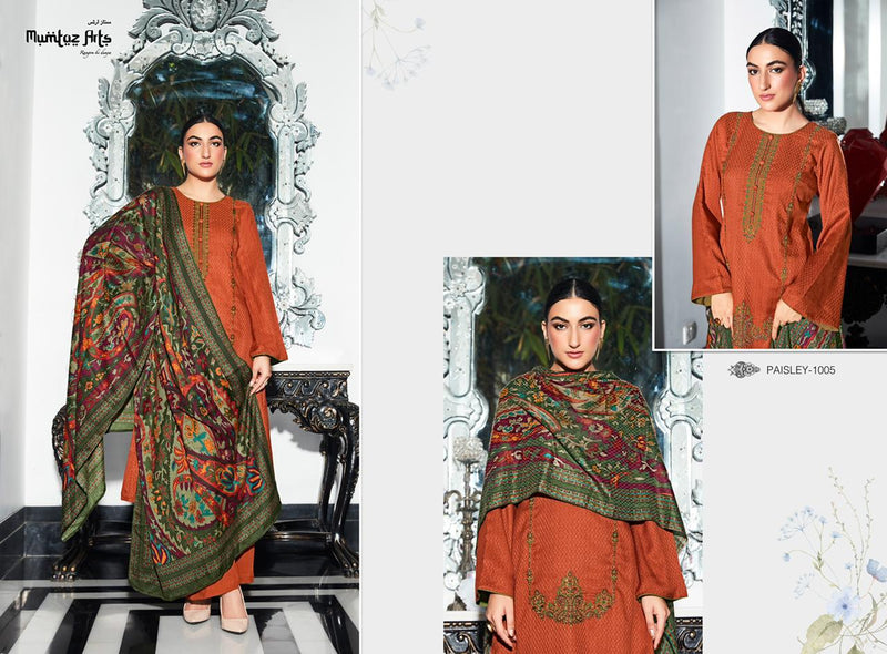 Mumtaz Arts Paisley Shifli Edition Vol 1 Pashmina With Heavy Embroidery Work Stylish Designer Casual Wear Salwar Kameez