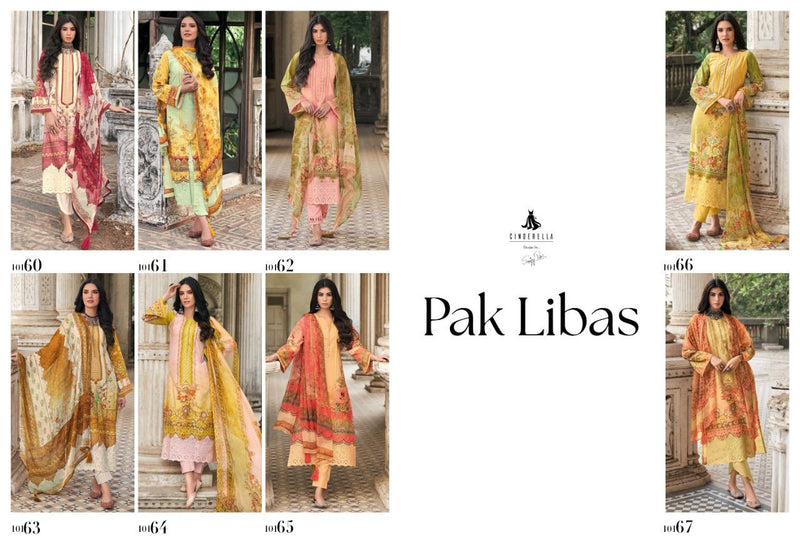 Cinedrella Pak Libas Lawn Cotton Printed Pakistani Style Embroidered Party Wear Salwar Suits