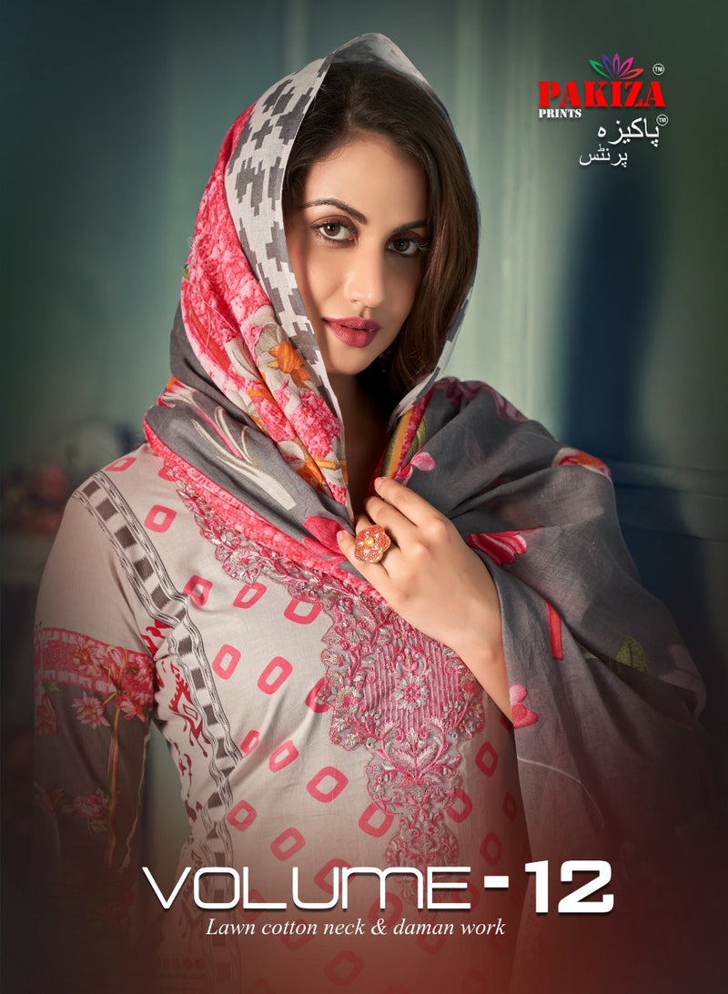 Pakiza Prints Vol 12 Lawn Cotton Printed Designer Festive Wear Salwar Suits