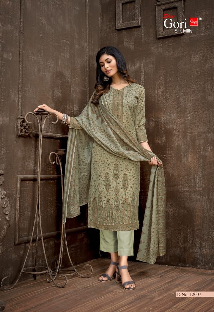 Shiv Gori Silk Mills Pakizaa Vol 12 Indonesia Cotton Fancy Printed Festive Wear Salwar Suits