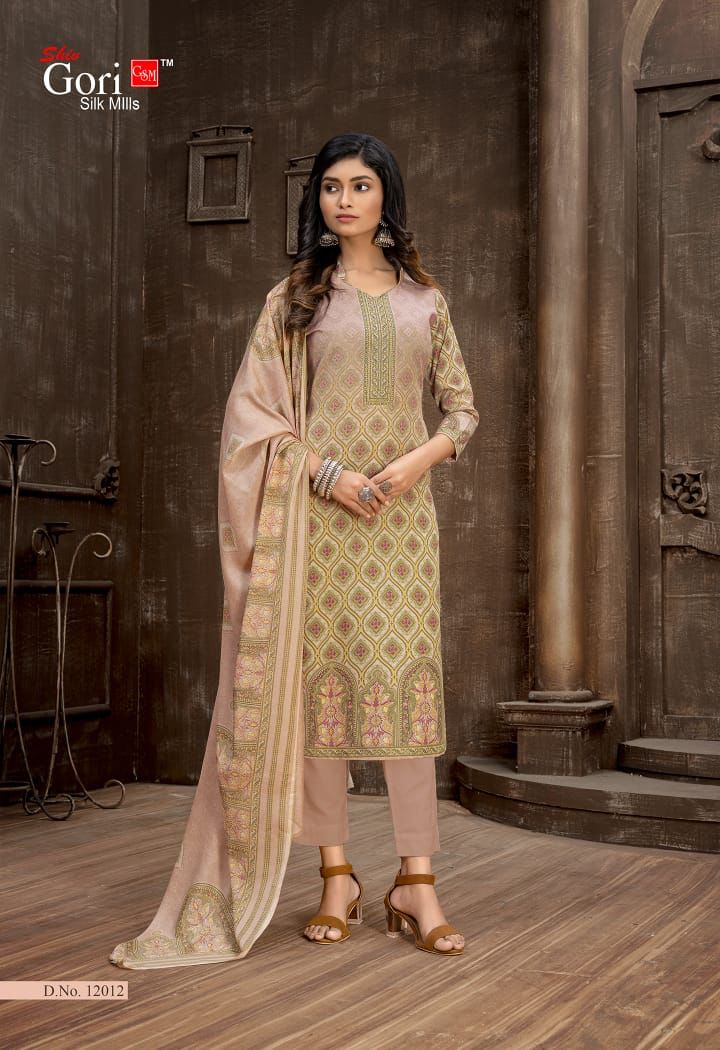Shiv Gori Silk Mills Pakizaa Vol 12 Indonesia Cotton Fancy Printed Festive Wear Salwar Suits