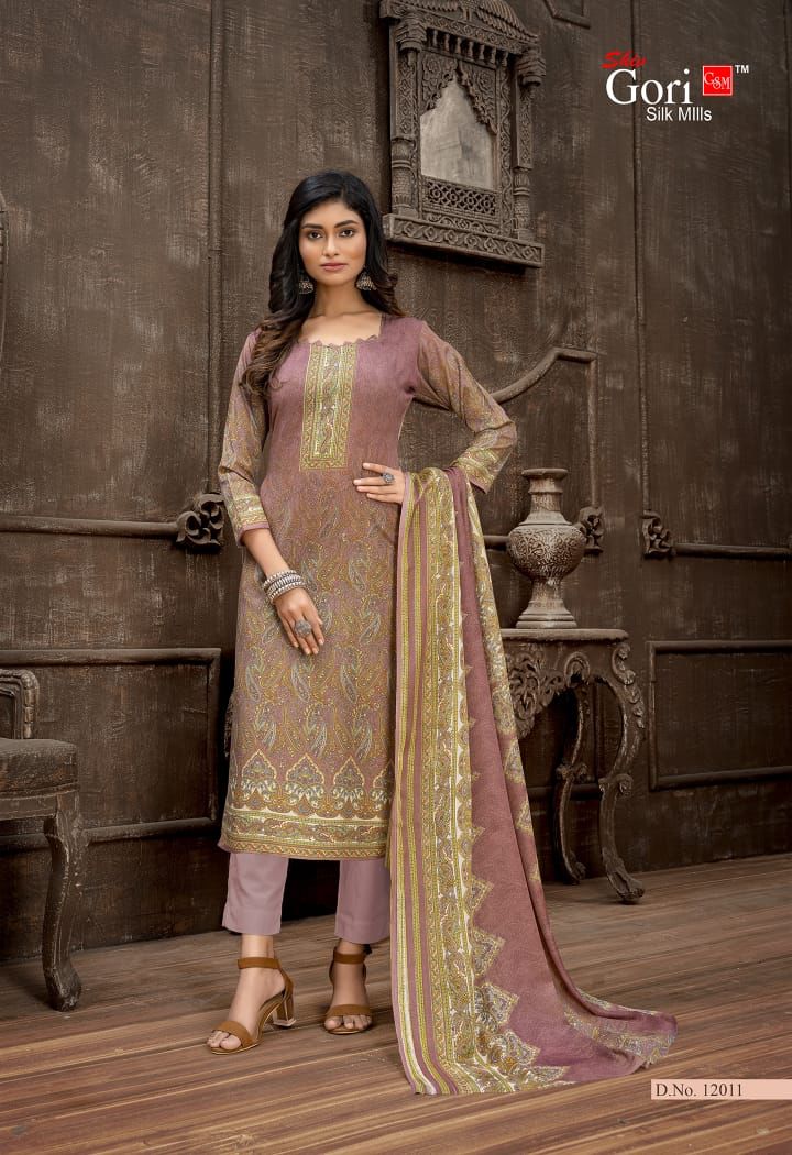 Shiv Gori Silk Mills Pakizaa Vol 12 Indonesia Cotton Fancy Printed Festive Wear Salwar Suits