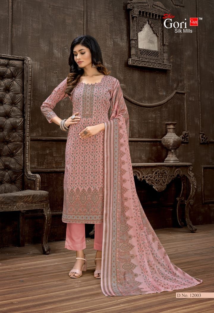 Shiv Gori Silk Mills Pakizaa Vol 12 Indonesia Cotton Fancy Printed Festive Wear Salwar Suits