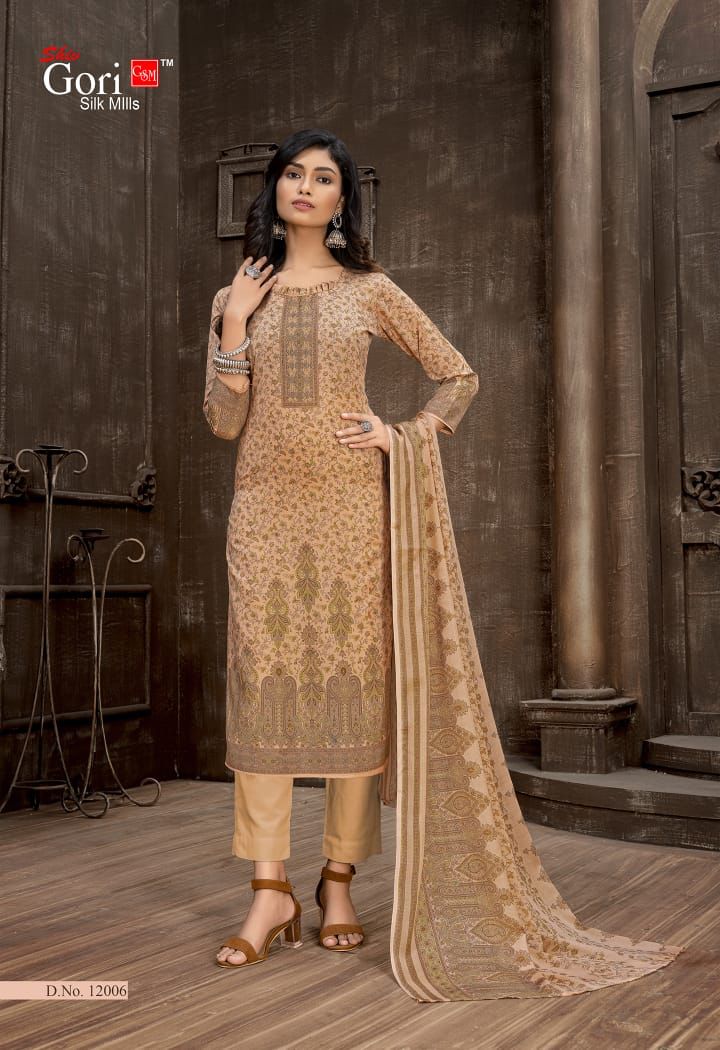 Shiv Gori Silk Mills Pakizaa Vol 12 Indonesia Cotton Fancy Printed Festive Wear Salwar Suits