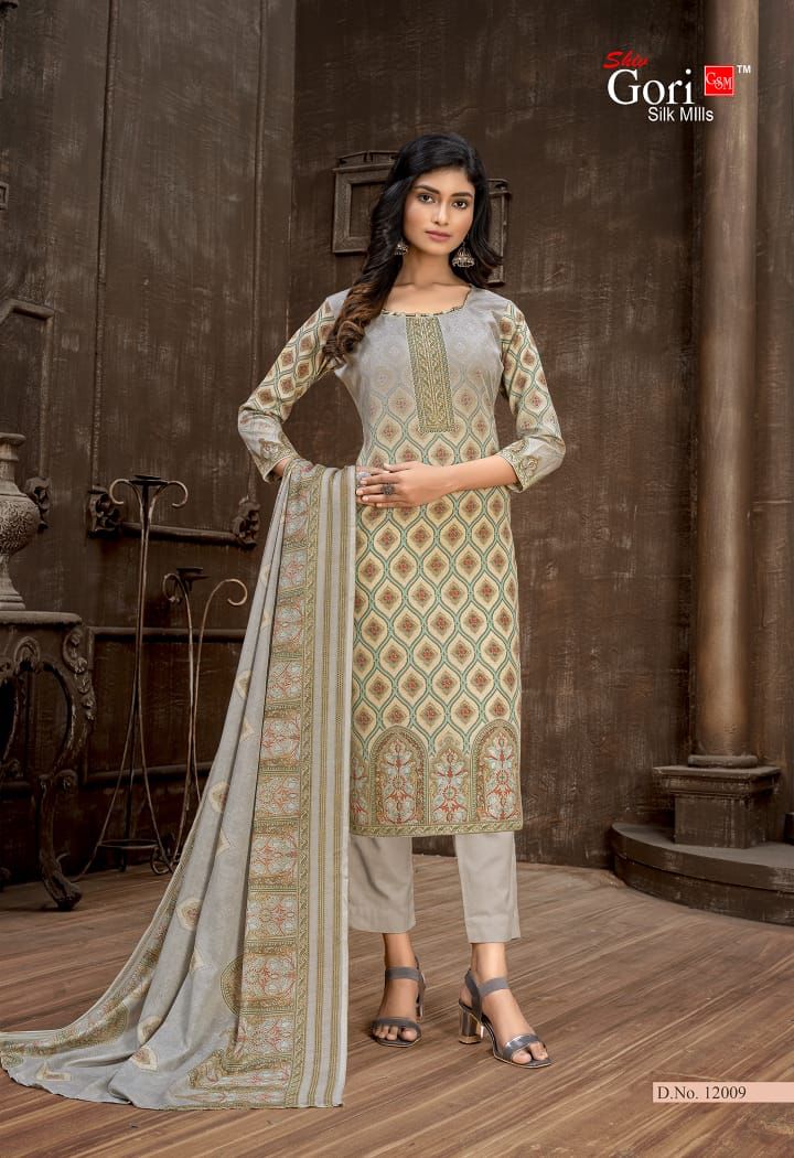 Shiv Gori Silk Mills Pakizaa Vol 12 Indonesia Cotton Fancy Printed Festive Wear Salwar Suits