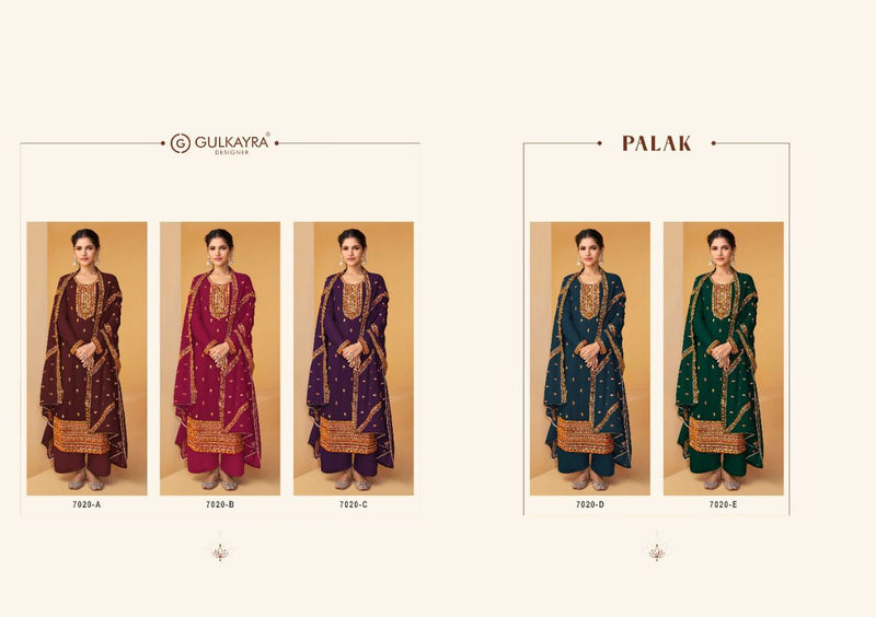 Gulkayra Designer Palak Georgette Party Wear Fancy Salwar Suits