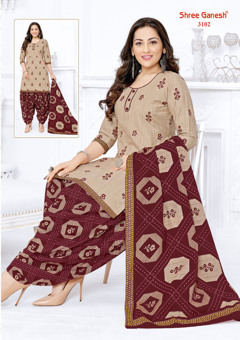 Shree Ganesh Palak Vol 1 Patiyala Style Printed Cotton Fancy  Salwar Kameez